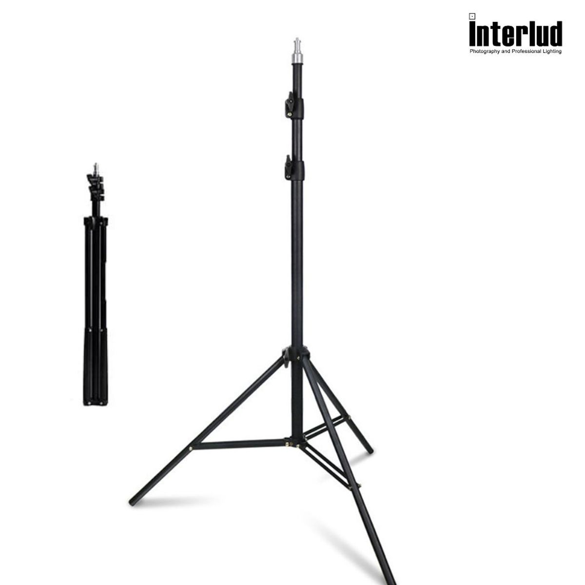 INTERLUD - Pack Trípode 210m + Micrófono Inalámbrico Lavalier + Palo Selfie Ne