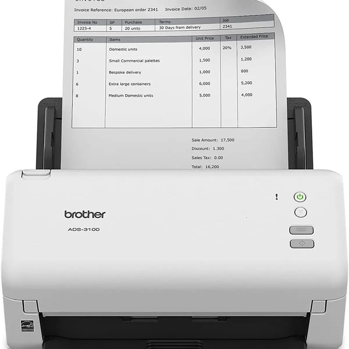 BROTHER - Escaner Brother ADS-3100 40ppm ADF Duplex - Doble cara