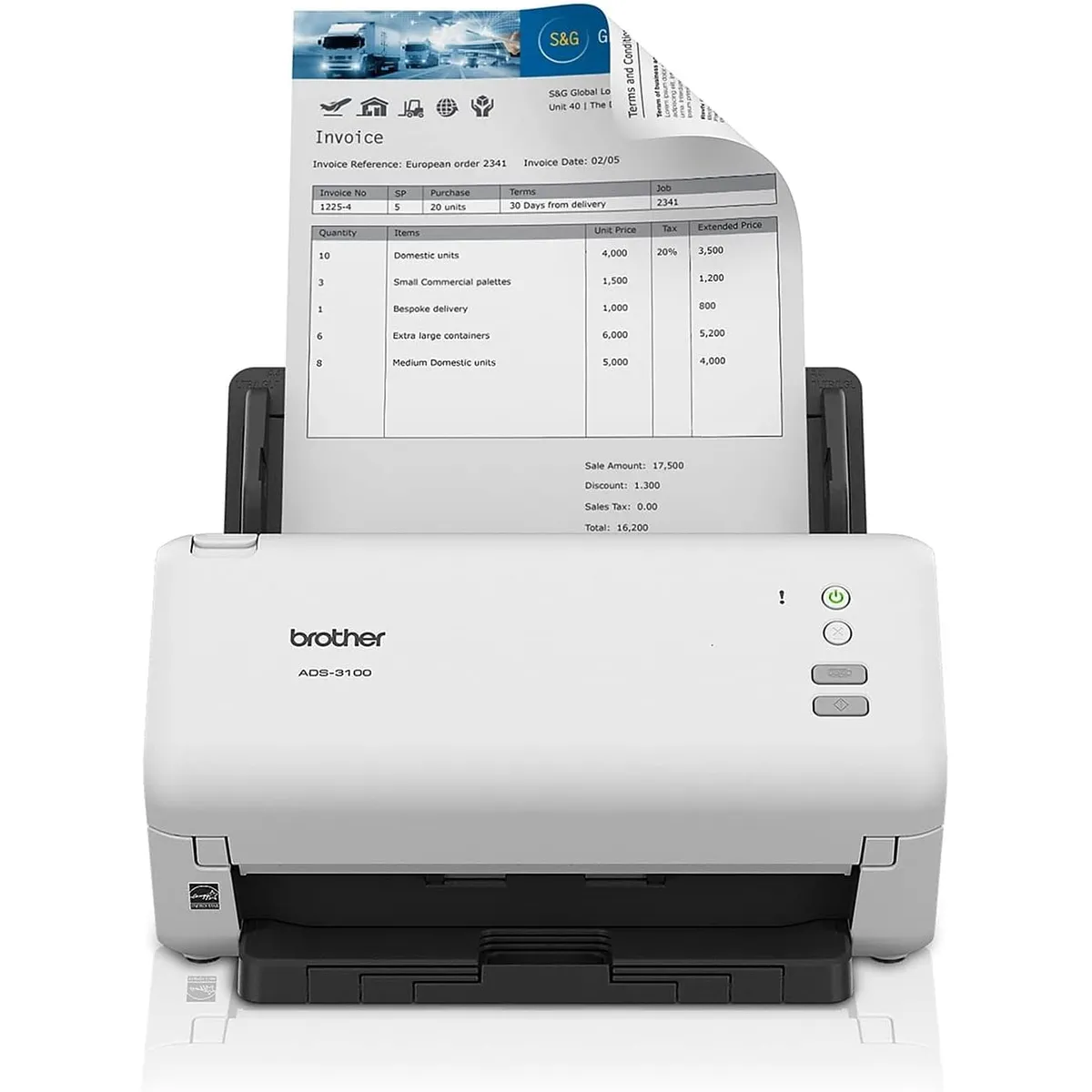 BROTHER - Escaner Brother ADS-3100 40ppm ADF Duplex - Doble cara