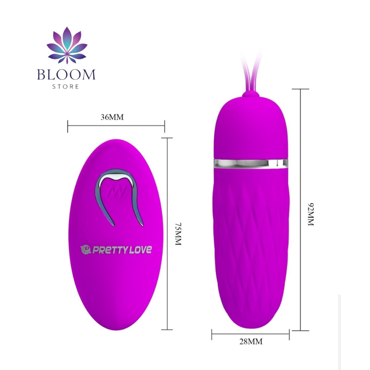 PRETTY LOVE - VIBRADOR REMOTO DAWN +REGALO