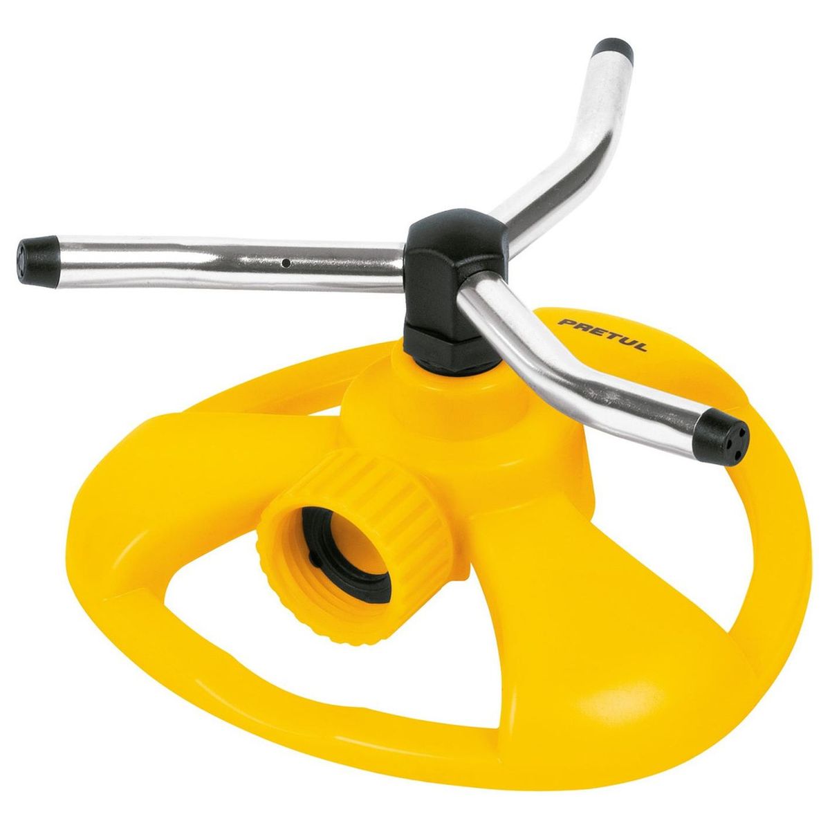 PRETUL - Aspersor giratorio de 3 brazos con base plástica Pretul