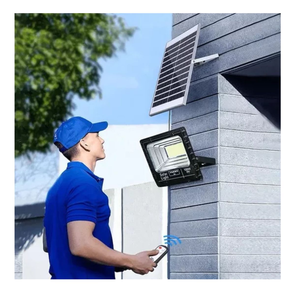 GENERICO - REFLECTOR CON PANEL SOLAR DE 100W