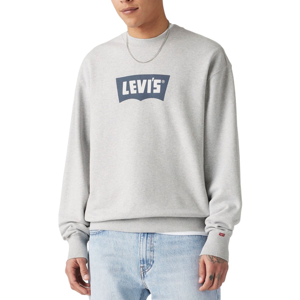 LEVIS - Polerón Hombre Premium Graphic Crew Gris Levis