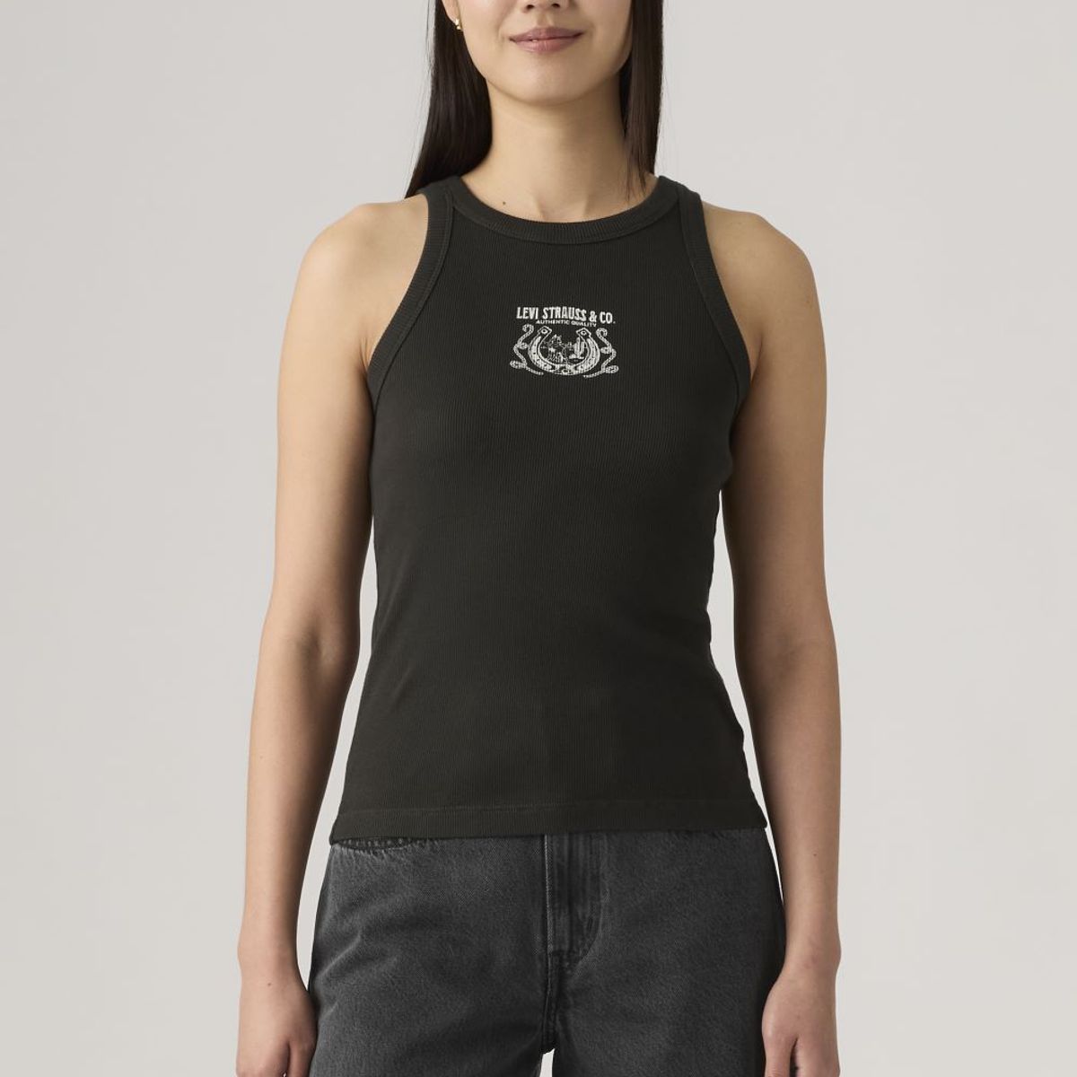 LEVIS - Polo Mujer Essential Racer Tank Negro Levis