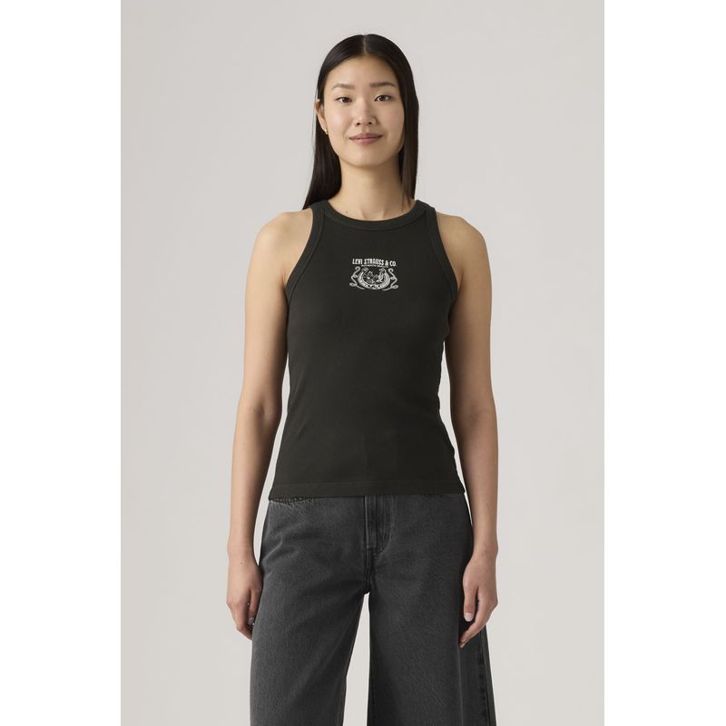 LEVIS - Polo Mujer Essential Racer Tank Negro Levis