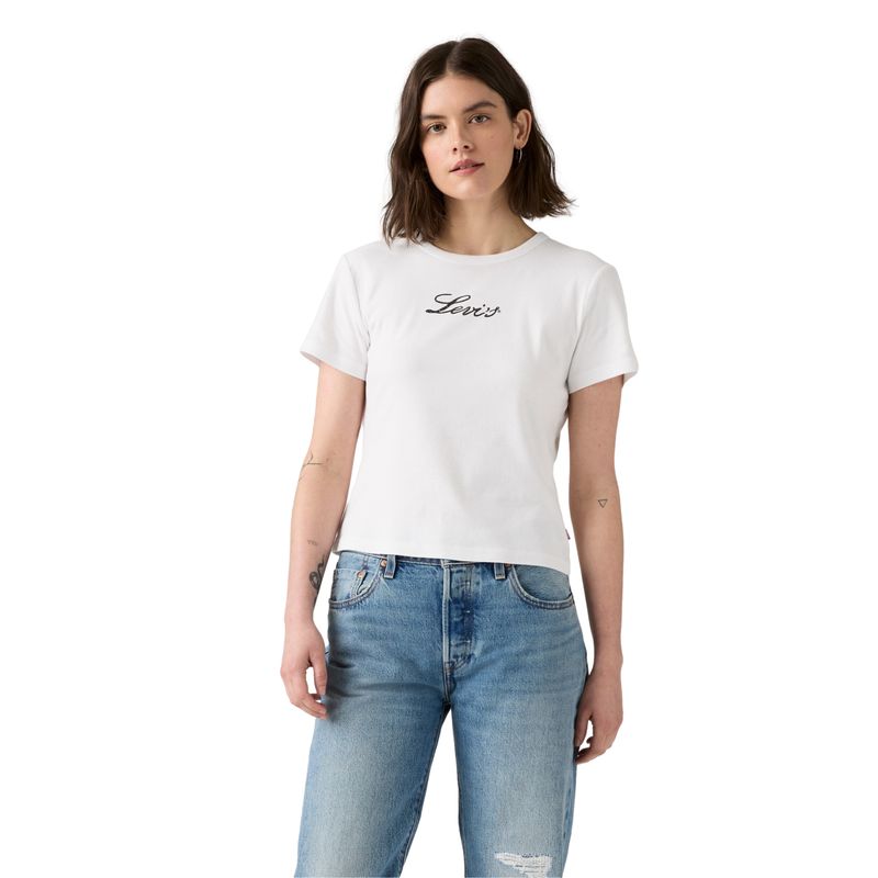 LEVIS - Polo Mujer Graphic Rickie Tee Blanco Levis