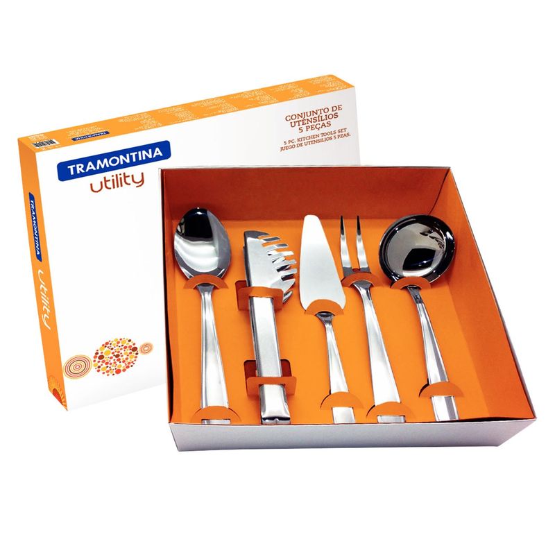 TRAMONTINA - Juego de Utensilios 5 Piezas