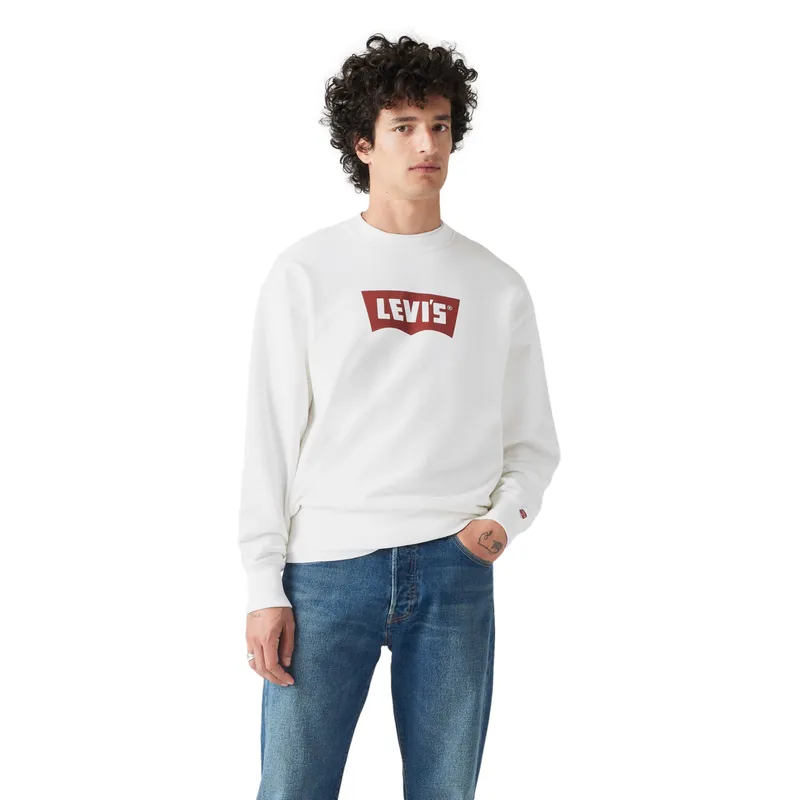 LEVIS - Polerón Hombre Premium Graphic Crew Blanco Levis