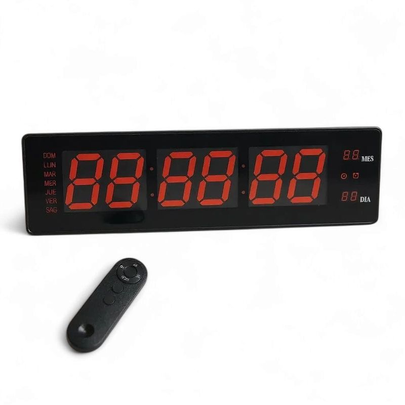 GENERICO - Reloj de Pared con Temporisador Cronometro y control 49x14cm