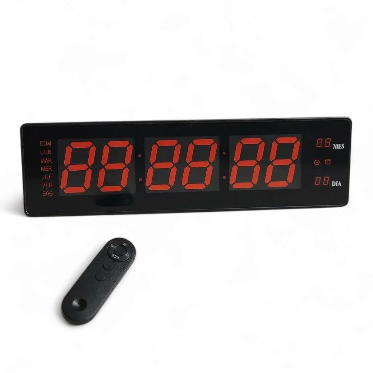 GENERICO - Reloj de Pared conTemporizador Cronómetro y control 49x14cm