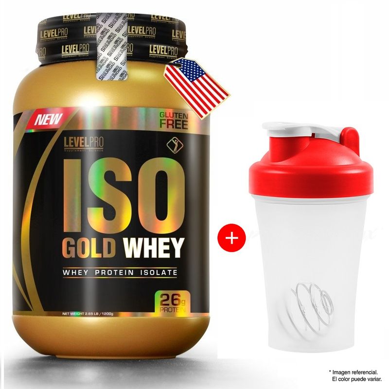 LEVEL PRO - ISO GOLD WHEY VAINILLA 1.1 kg Proteína - 37 servicios