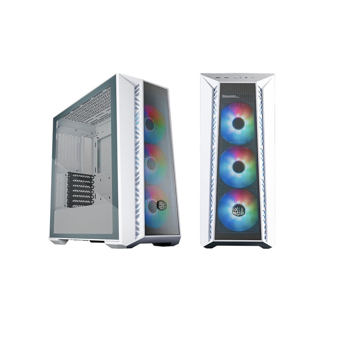 COOLER MASTER - Case Cooler Master MasterBox 520 Mesh ARGB ATX PC Case Blanco