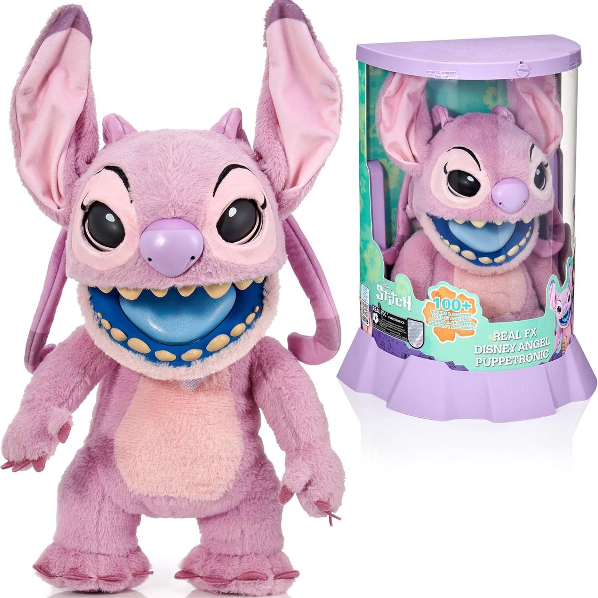 DISNEY - Peluche Animatrónico Angela - Stitch de 45 cm con + de 100 Combinaciones