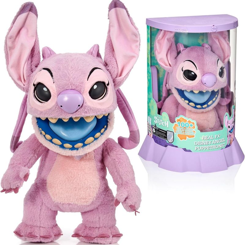 DISNEY - Peluche Animatrónico Angela - Stitch de 45 cm con + de 100 Combinaciones