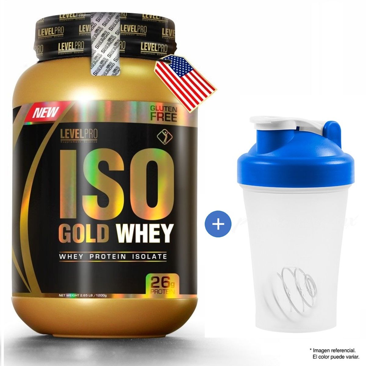 LEVEL PRO - ISO GOLD WHEY 1100 GRAMOS - LEVEL PRO ISOLATADA VAINILLA