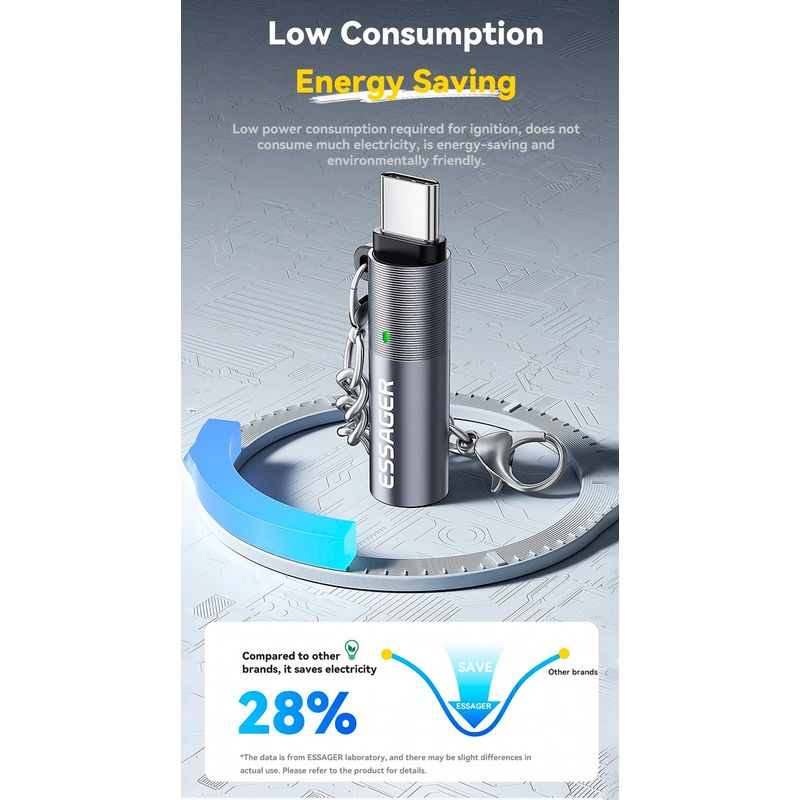 ESSAGER - Encendedor Electronico Essager Conector Tipo C Para Celular