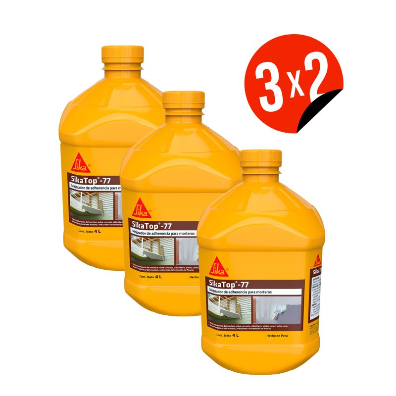 SIKA - 3x2 Mejorador de Adherencia p/ Mortero SikaTop 77 x 4L