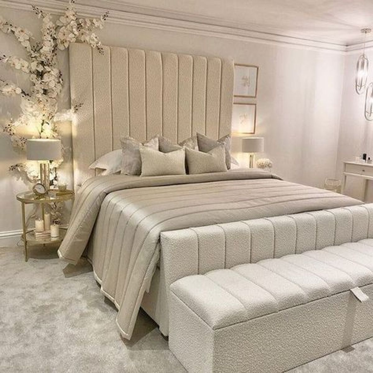 GENERICO - CAMA BOX TARIMA GARDEN QUEEN BEIGE OSCURO