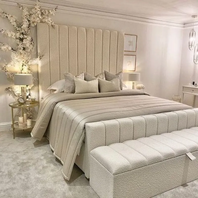 GENERICO - CAMA BOX TARIMA GARDEN QUEEN BEIGE OSCURO