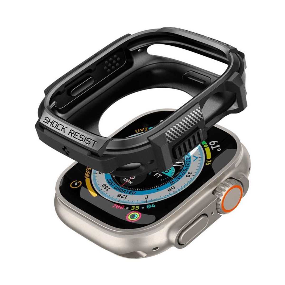 SPIGEN - Case Negro Spigen Rugged Armor Para Apple Watch Ultra 2  1 49mm