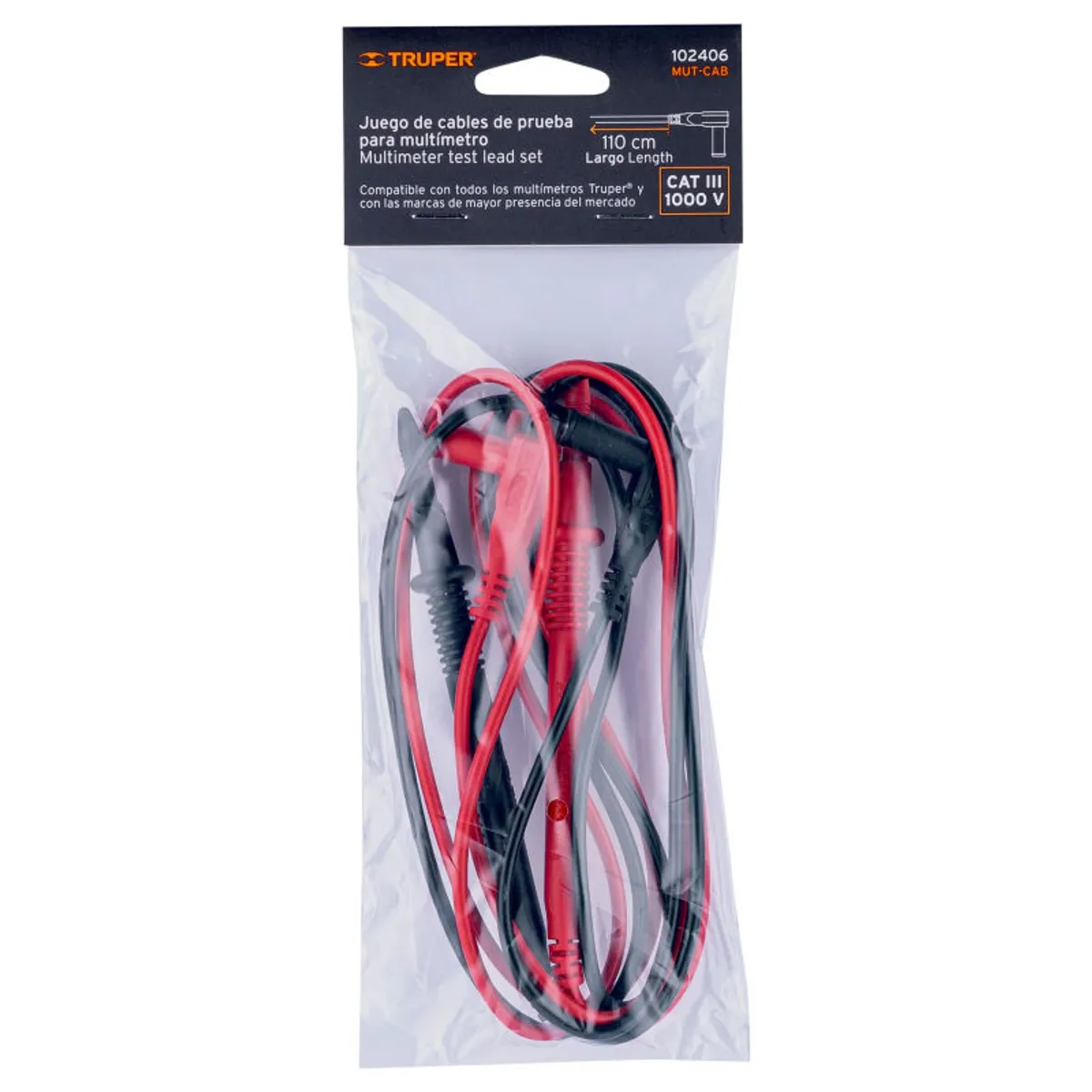 TRUPER - Juego de cables de prueba para multimetro Truper cod 102406