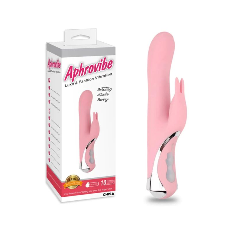 GENERICO - VIBRADOR DILDO BUNNY MISSILE ROTATIVO