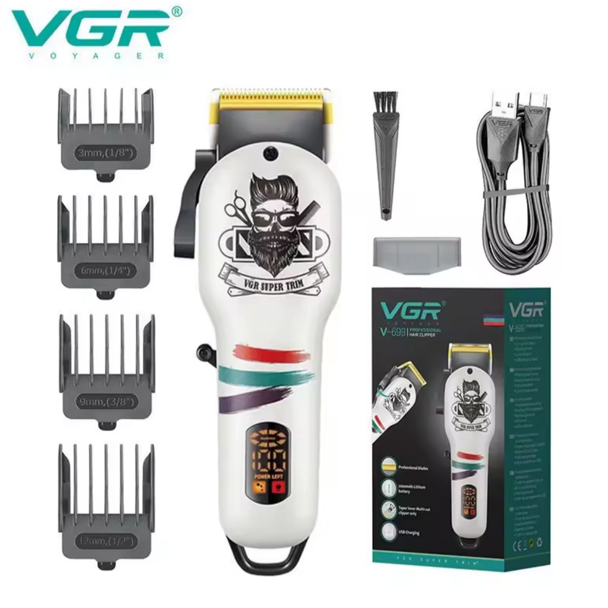 GENERICO - Cortadora de cabello VGR V-699 con 6000rpm