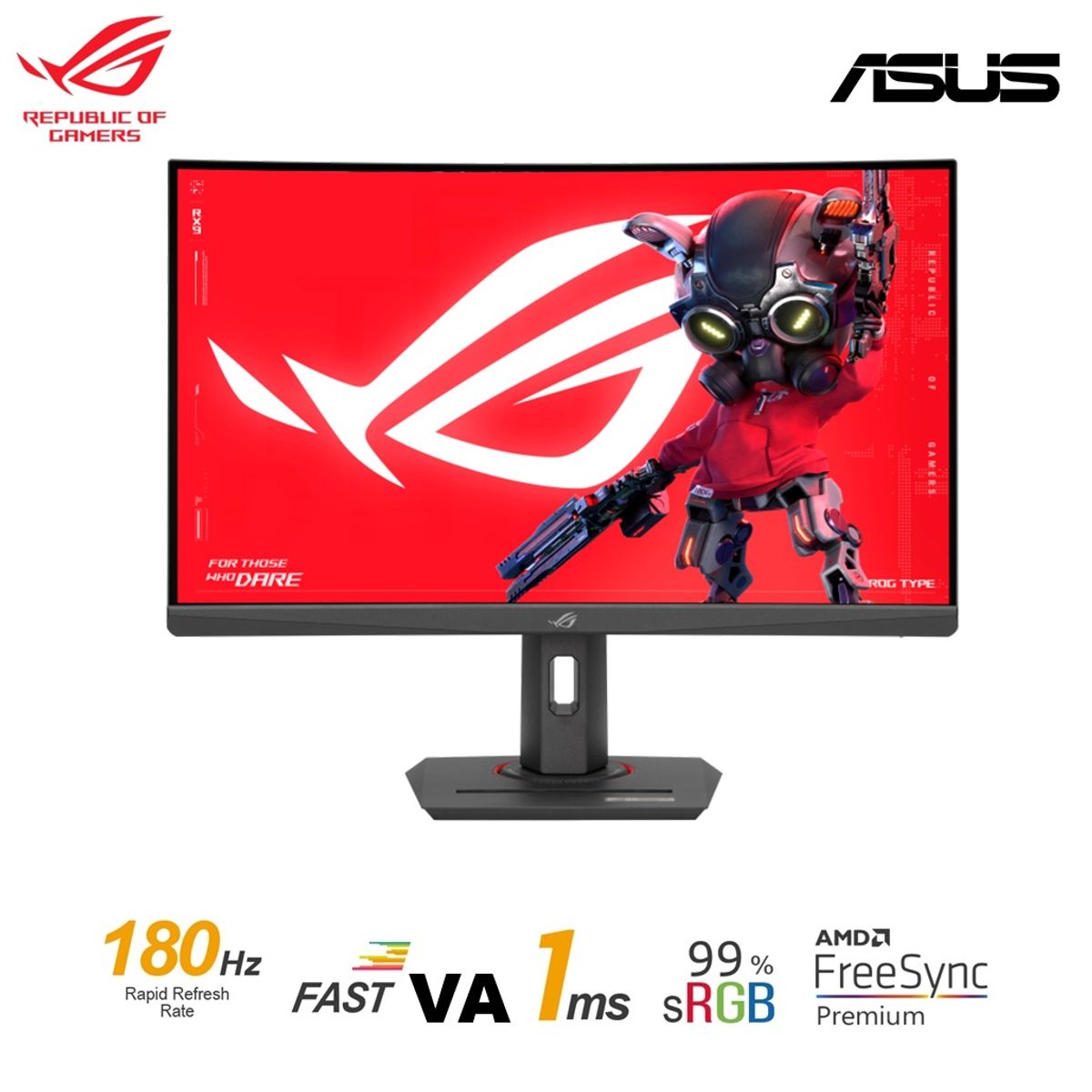 ASUS - MONITOR GAMER ASUS ROG Strix XG27WCS 27 2K PANEL FAST VA 180HZ 1MS