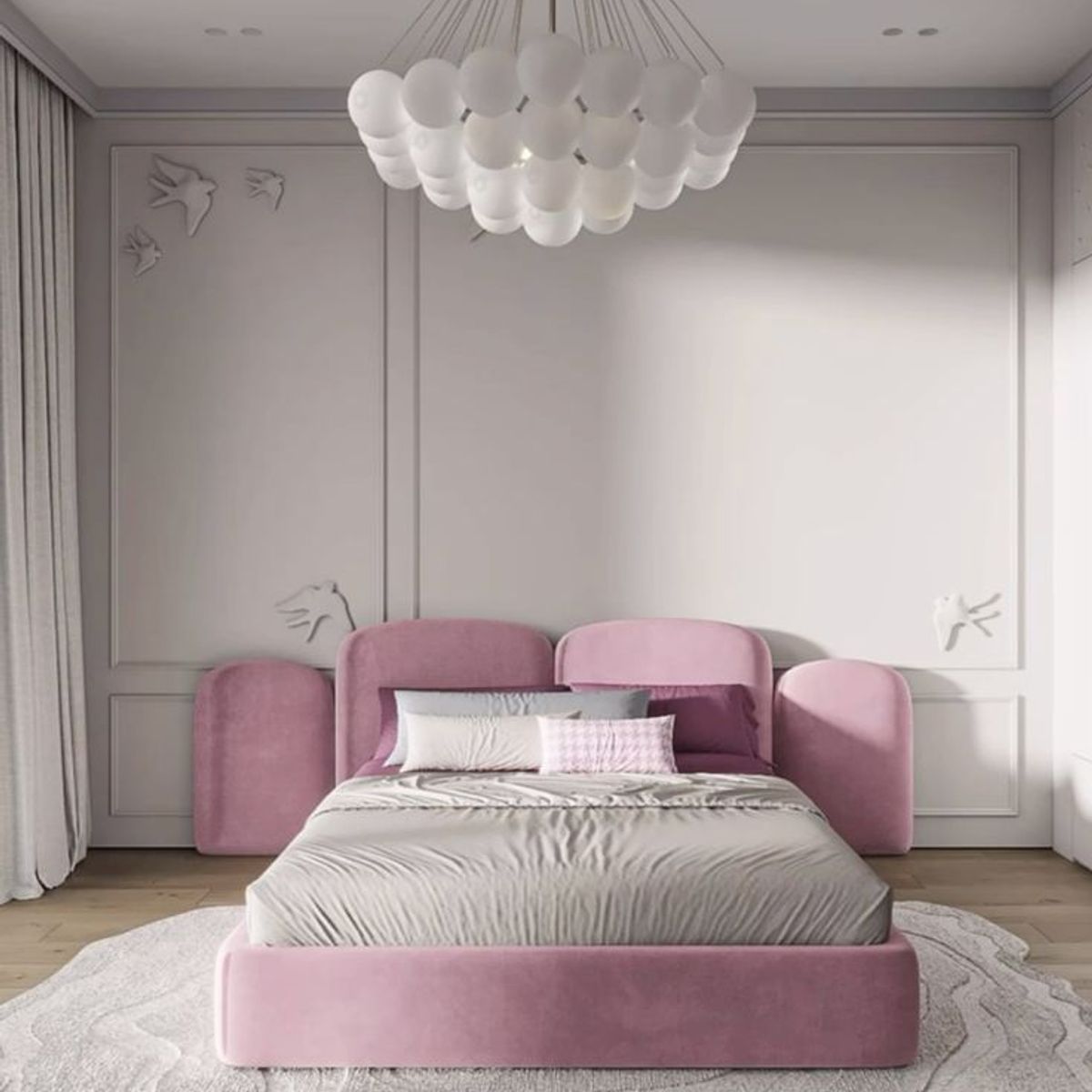 GENERICO - CAMA BOX TARIMA DUSK KING ROSA