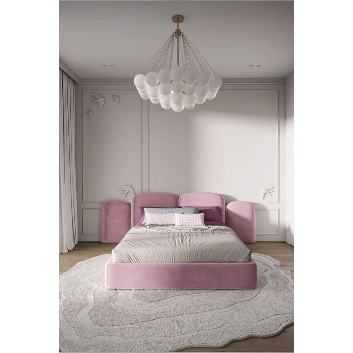 GENERICO - CAMA BOX TARIMA DUSK KING ROSA