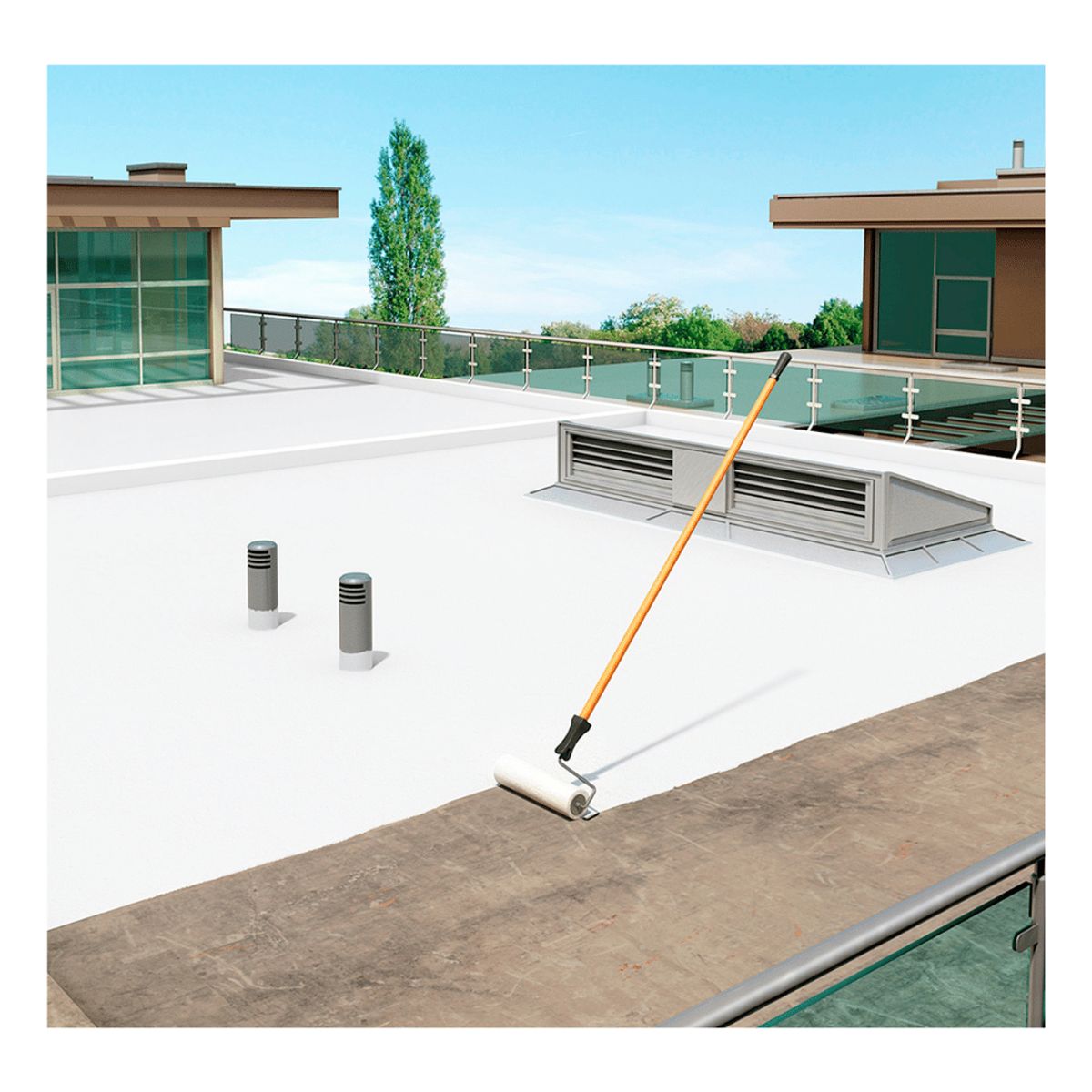 SIKA - 3X2 Impermeabilizante p techos Sikafill Techo5 Blanco x4L