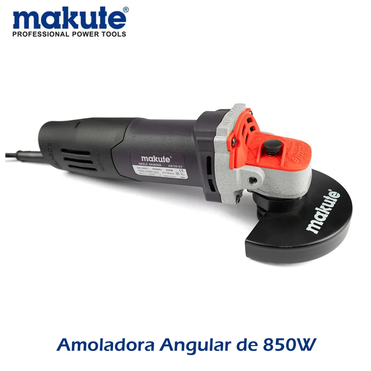 MAKUTE - AMOLADORA ANGULAR DE 850W CON REGULADOR DE VELOCIDAD