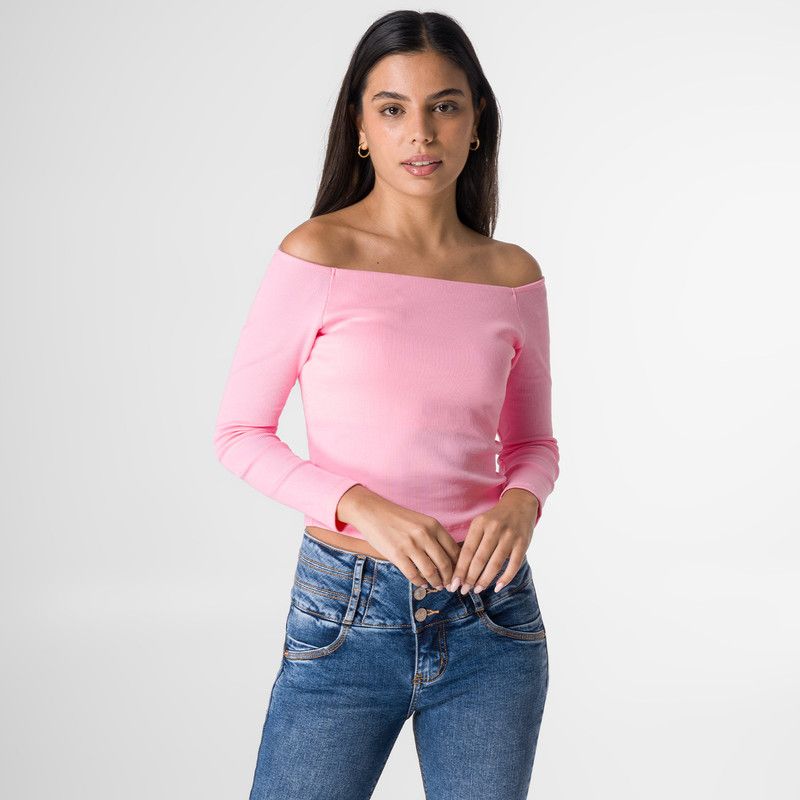 SQUEEZE - Polo Rib Lycrado Mujer Canisha Squeeze