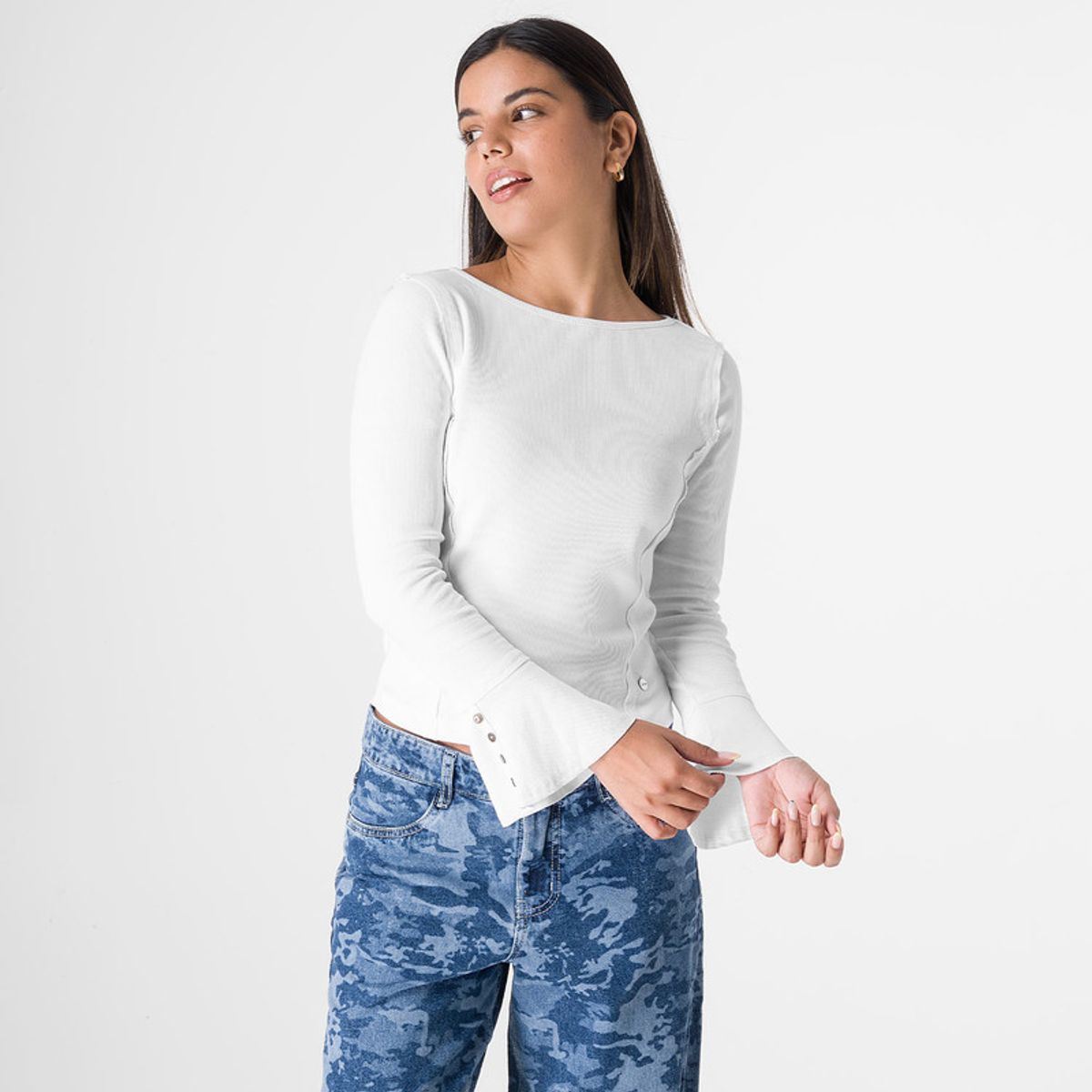 SQUEEZE - Polo Rib Lycrado Mujer Clarize Squeeze