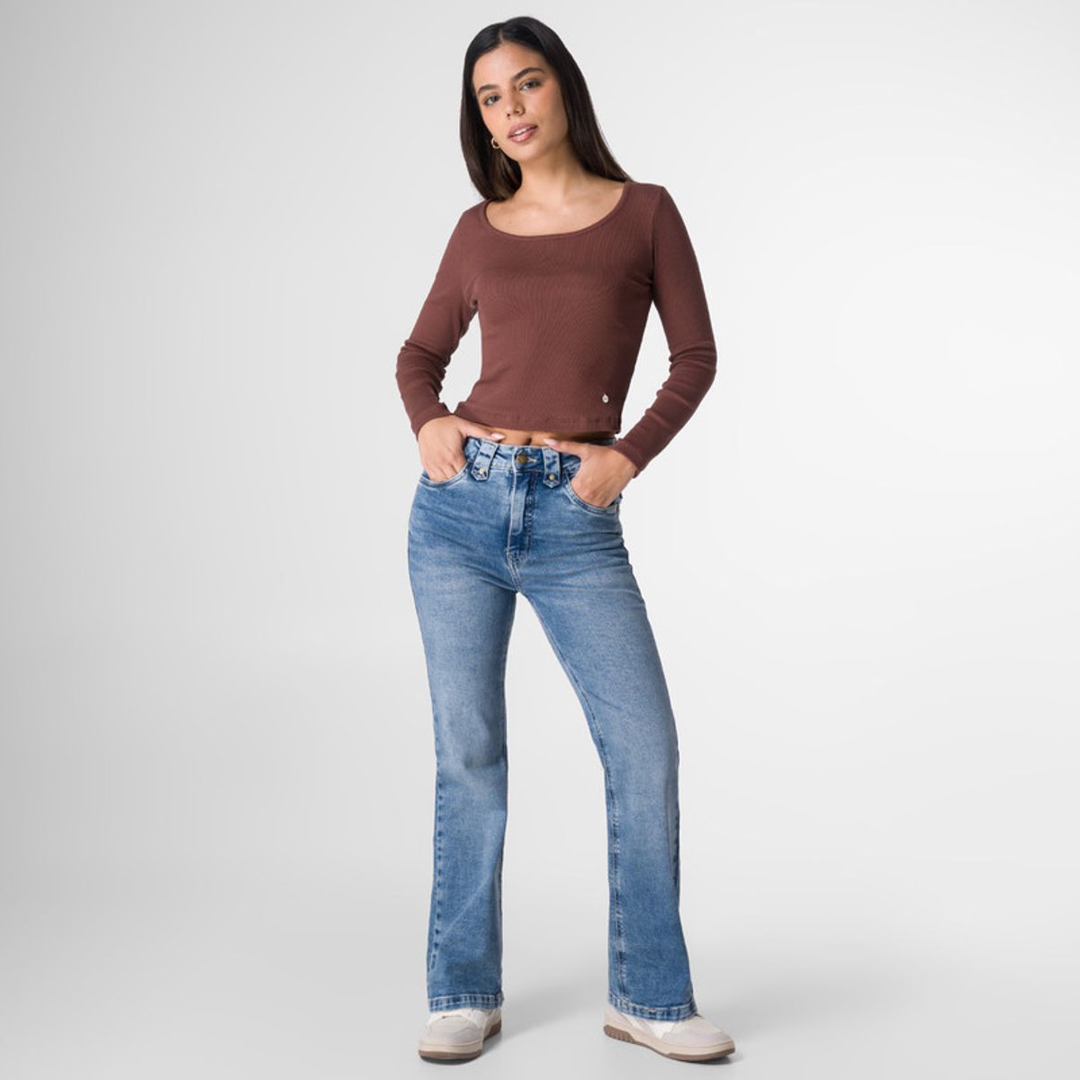 SQUEEZE - Polo Rib Lycrado Mujer Laritssa Squeeze