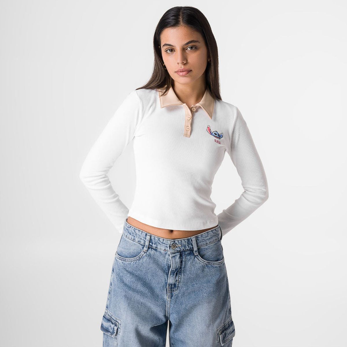 SQUEEZE - Polo Rib Lycrado Mujer Nova-Disney Squeeze