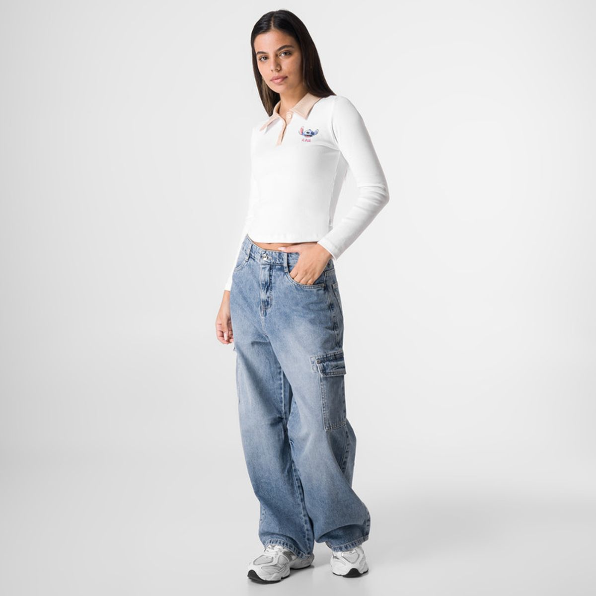 SQUEEZE - Polo Rib Lycrado Mujer Nova-Disney Squeeze