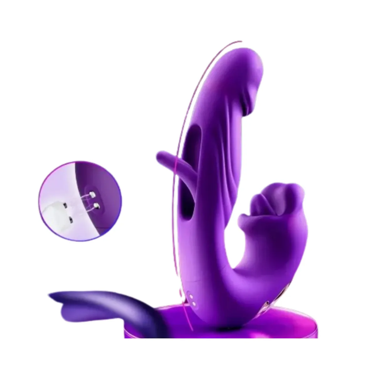 GENERICO - VIBRADOR DILDO MULTIFUNCIONAL 3 EN 1 JUANITO