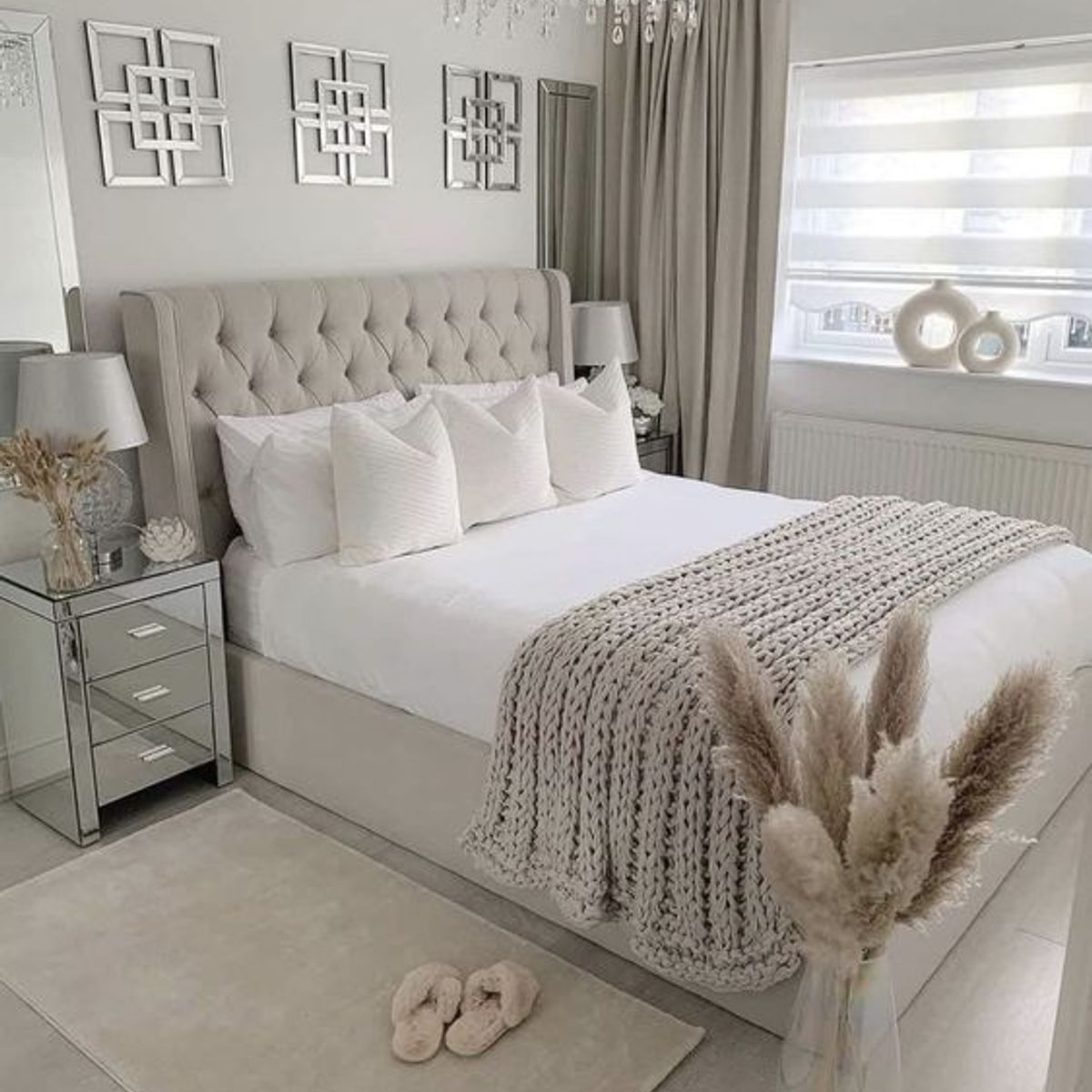 GENERICO - CAMA BOX TARIMA BLOSSOM 2 PLAZAS BEIGE