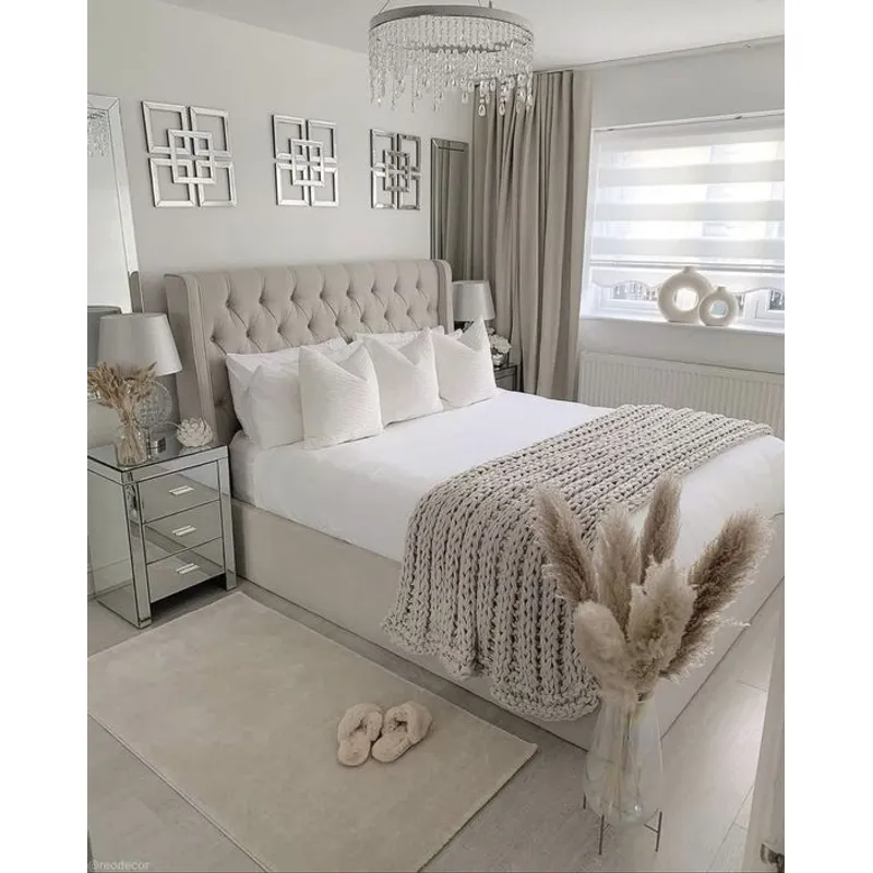 GENERICO - CAMA BOX TARIMA BLOSSOM 2 PLAZAS BEIGE