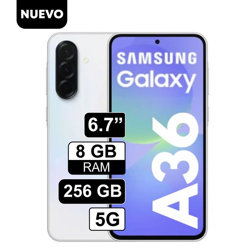 SAMSUNG - Celular Libre Samsung Galaxy A36 67 256GB 8GB RAM Blanco