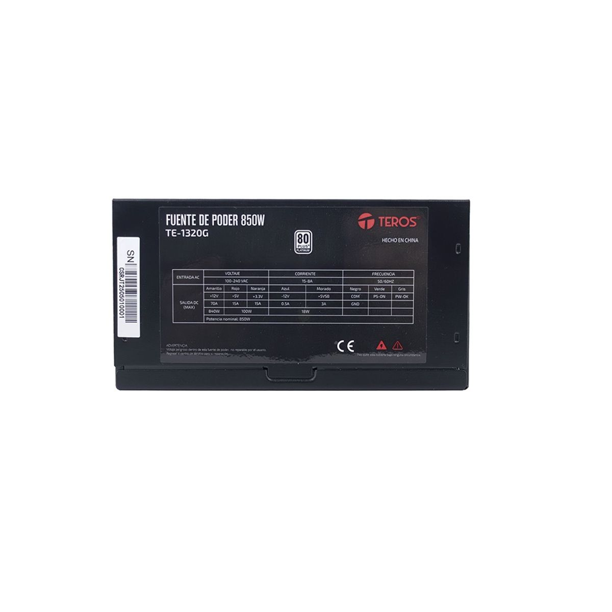 TEROS - Fuente alimentacion TEROS TE-1320G ATX 850W 80 Plus Titanium 110V-240V
