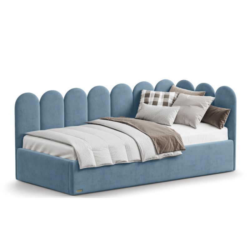 GENERICO - CAMA BOX TARIMA INFANTIL CELESTE 1.5 PLAZAS