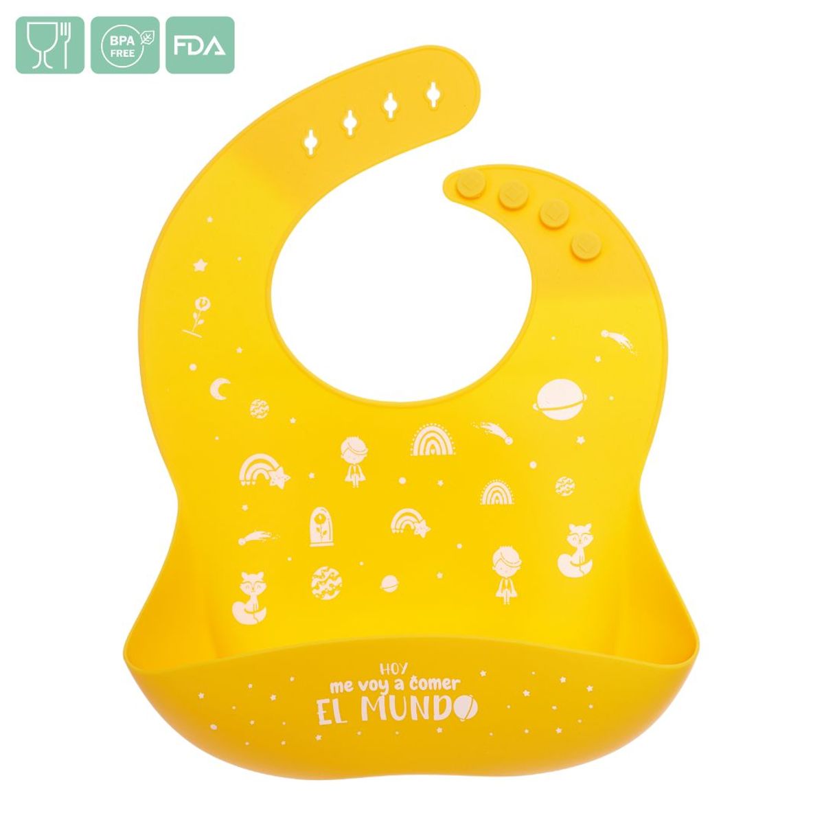 GENERICO - BABERO DE SILICONA MOSTAZA - VERSATINO