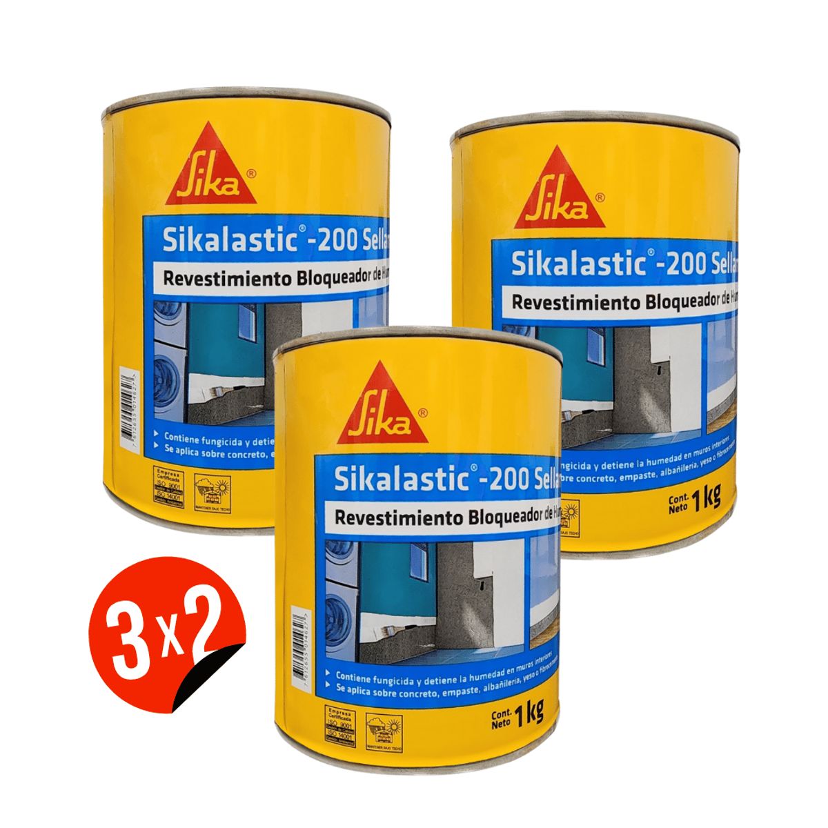 SIKA - 3x2 Revestimiento impermeabilizante Sikalastic® 200 Sellamuro PE