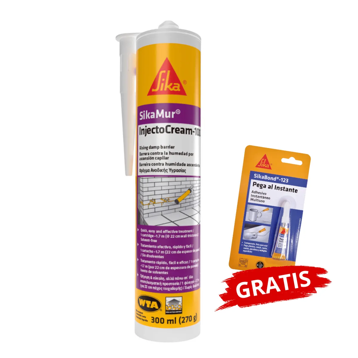 SIKA - Barrera antihumedad ascendente SikaMur® InjectoCream-100 x 300ml