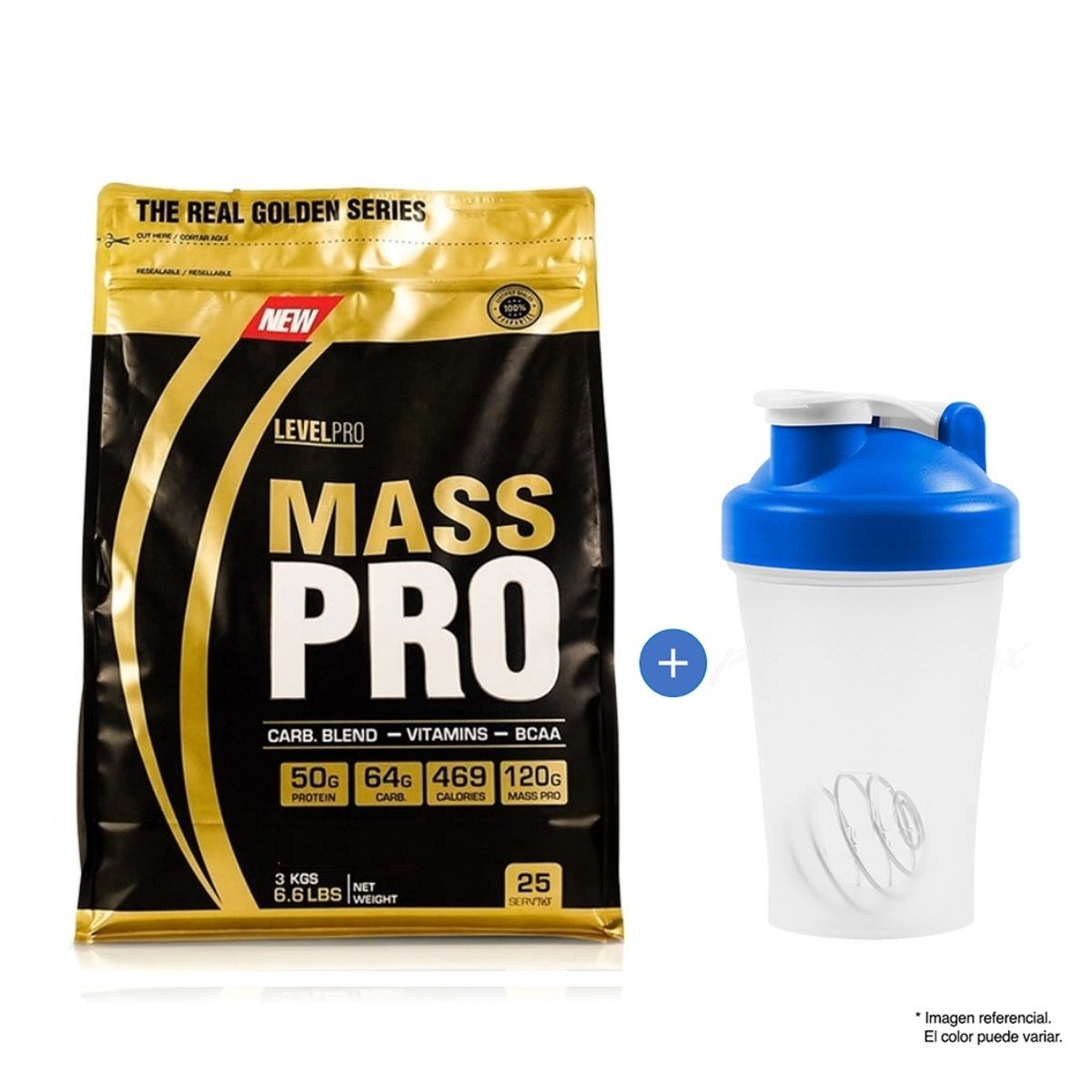 LEVEL PRO - MASS PRO SUERO DE LECHE 3KG CHOCOLATE