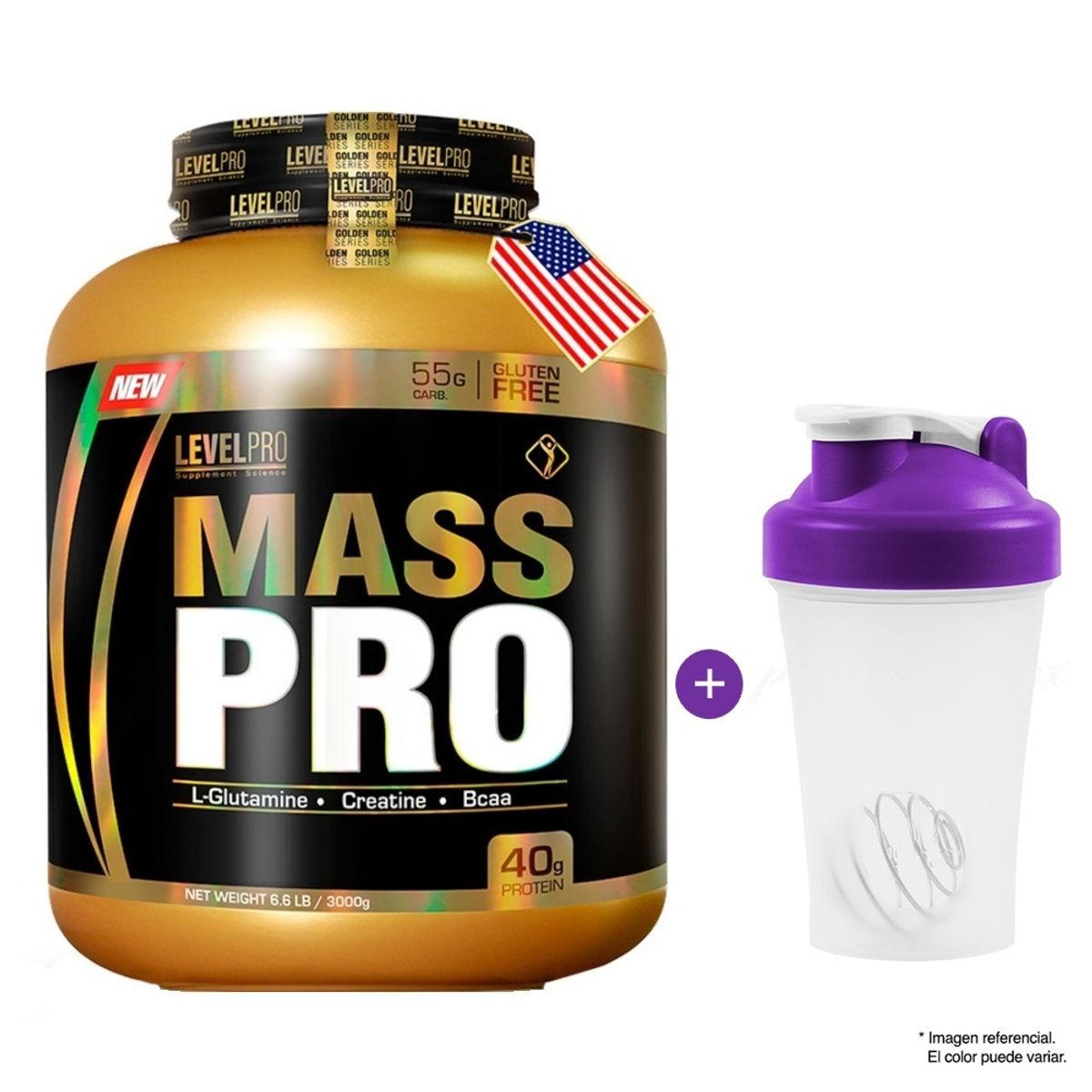LEVEL PRO - Mass Pro 3Kg / 3 Kilos Level Pro Chocolate