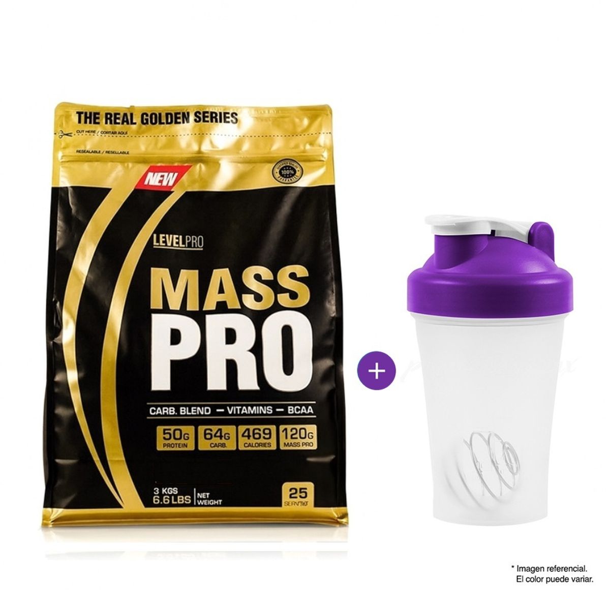 Level Pro - Proteína Suero de Leche Mass Pro 3kg Chocolate