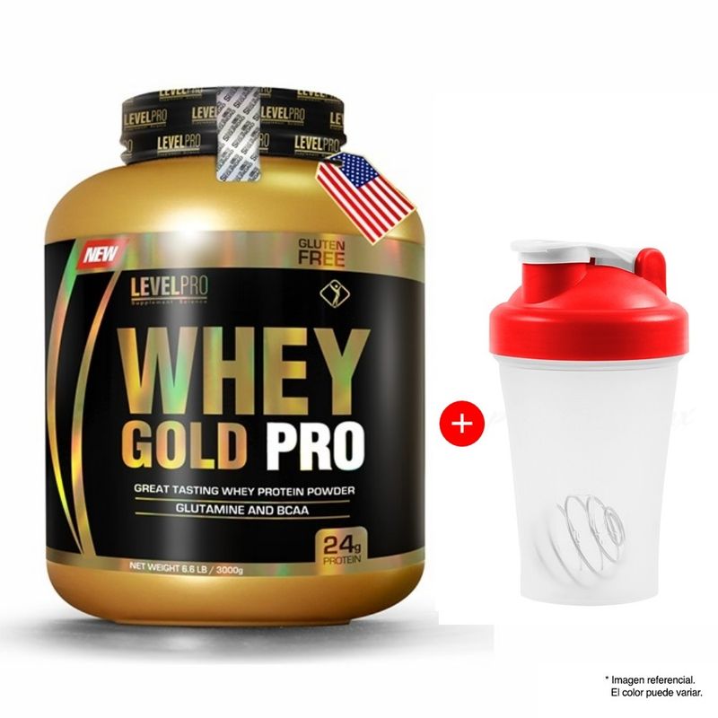 LEVEL PRO - WHEY GOLD PRO 3KG PROTEINA LEVEL PRO VAINILLA